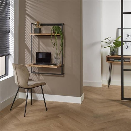 Desk Naomi DH Interior Acacia LxWxH 104x70x20 Acacia wood Atmospheric photo diagonal front view