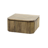 Bedside table Maria DH Interior Mango LxWxH 51x47x27 Mango wood White photo diagonal front view